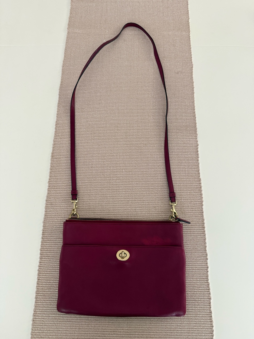Coach Legacy leather slim small zip crossbody